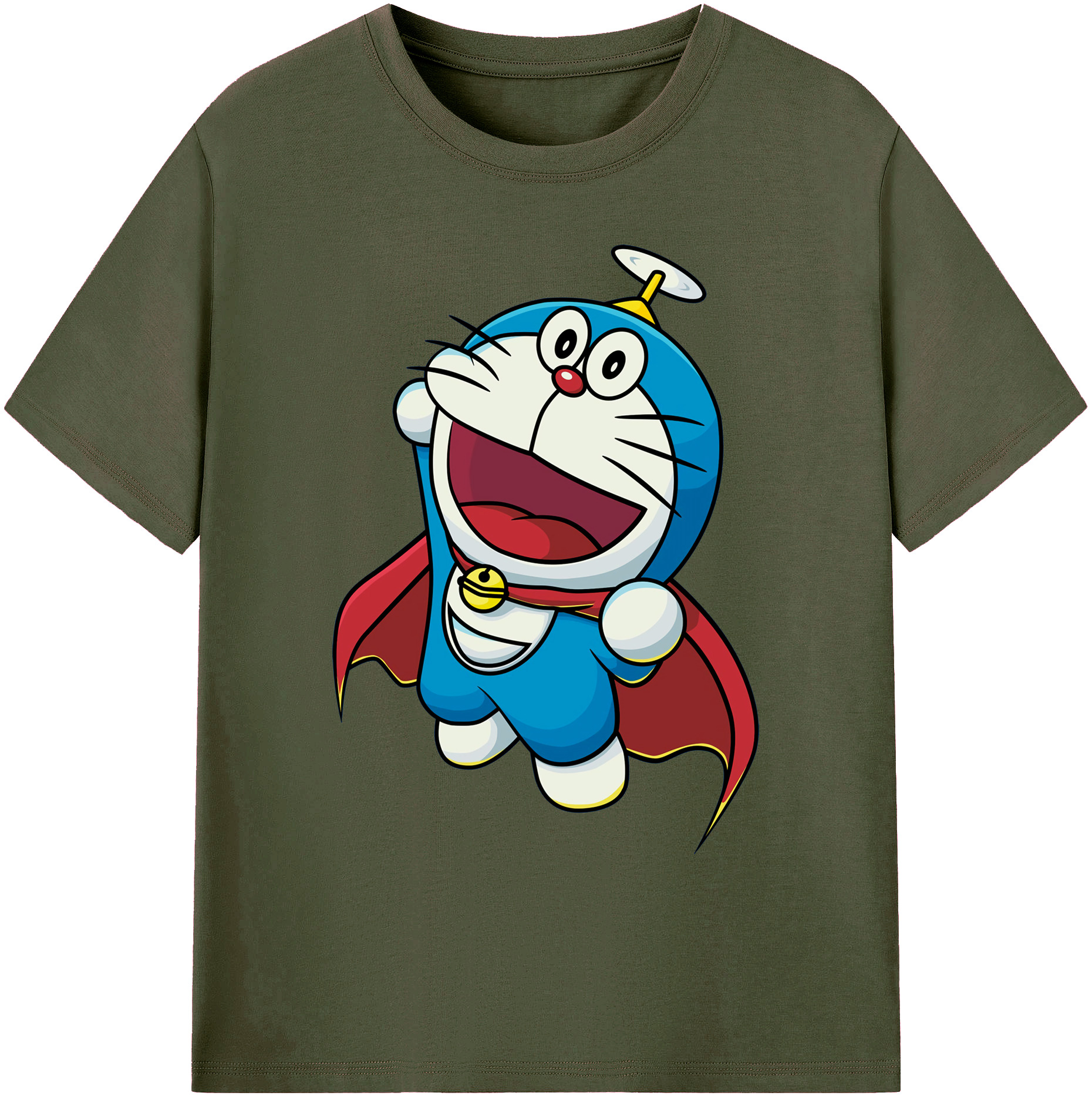 （画像用） ドラえもん Doraemon 綿100％ メンズ半袖Tシャツ｜肌触りやわらか＆通気性